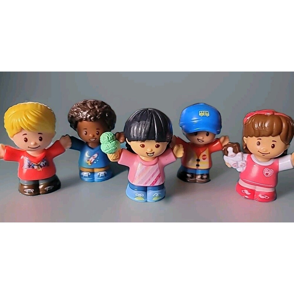 Fisher Price Lot Of 5 Little People 3 Girls, 2 Boys Crossguard